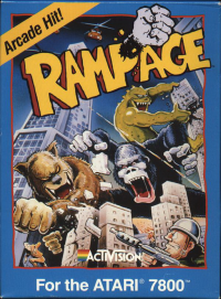 Rampage Atari 7800 US box art